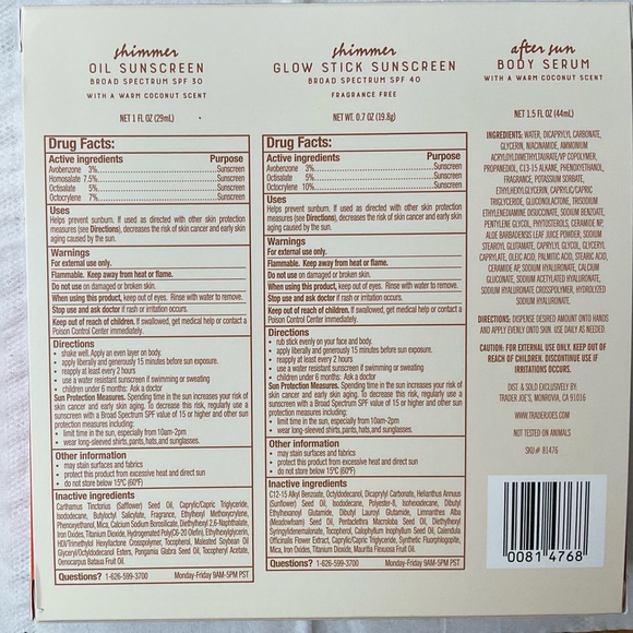 BRAND NEW LIMITED EDITION TRADER JOES SUN CARE SET - Picture 5 of 5